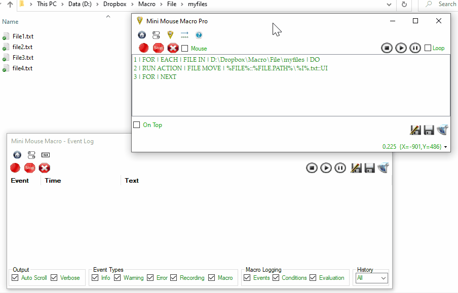 FOR EACH FILE Example